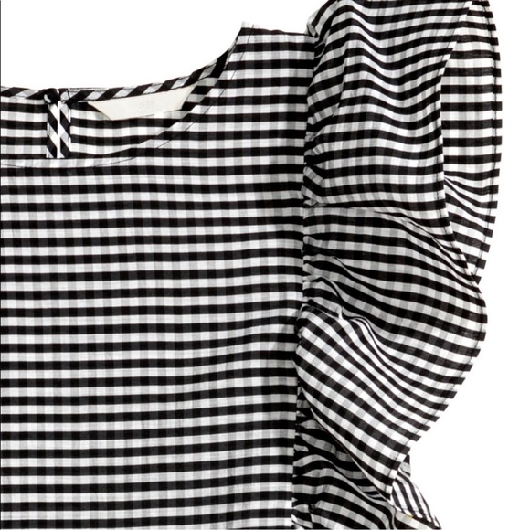 H&M Black and White Checkered Blouse - Picture 3 of 7